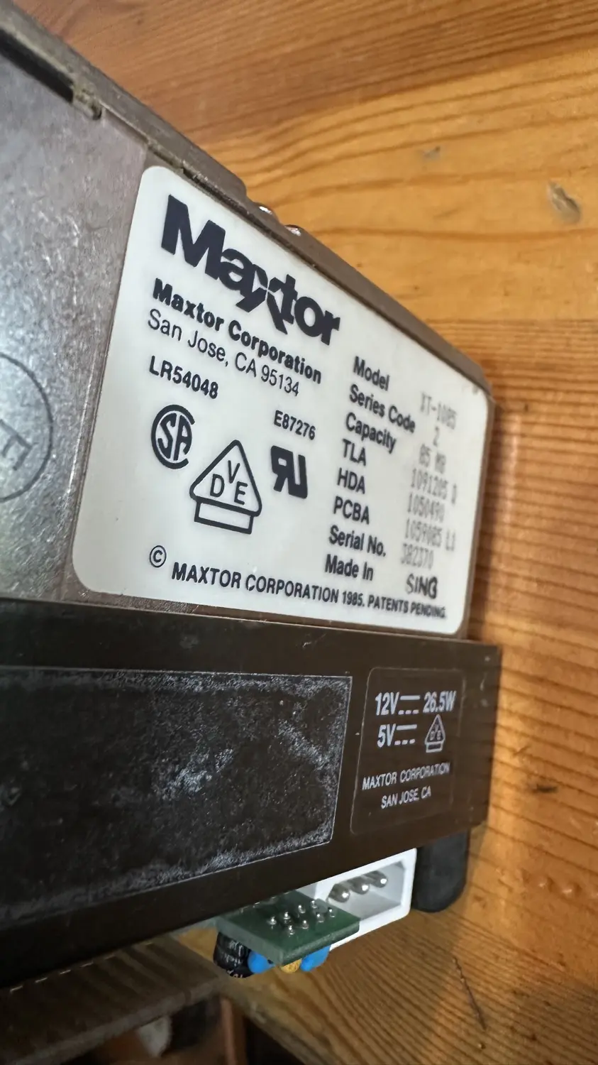 Maxtor XT-1085 Festplatte 85MB MFM 5,25" Full-Height (1985) – Ungetestet